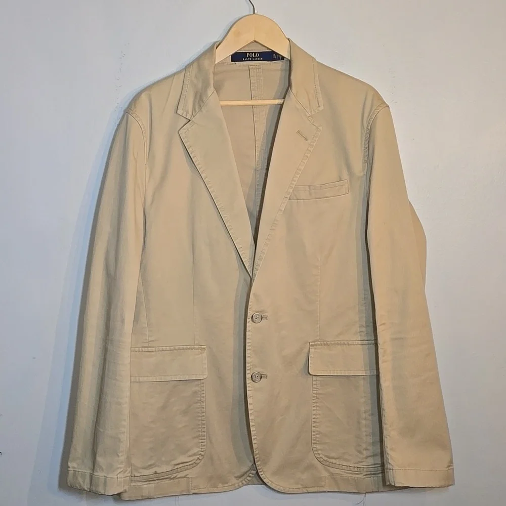 Polo Ralph Lauren Stretch Chino Suit Khaki Jacket Blazer